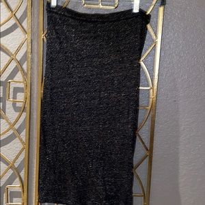 Top shop metallic midi skirt